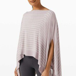 Lululemon Forward Flow Poncho Iced Iris / Antique White W9CNZS One Size OS